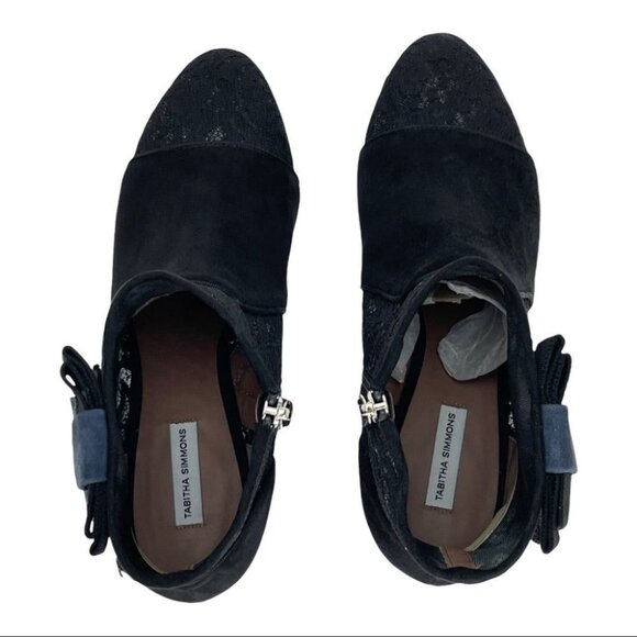 Tabitha Simmons Anastasia Black Lace Fabric Womens Ankle Boots Size 9M - Picture 8 of 16